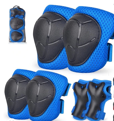 Kids/Youth Knee Pads and Elbow Pads Set with Wrist Guard 3 in 1 Kids Protective Gear Set for Kids 3-14 Years for Skateboard Roller Skating Skiing Rollerblading Cycling Biking Running Scooter