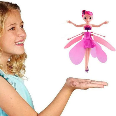 Flying Fairy Princess Doll for Girls | Flying Doll Hand Control Helicopter Doll | USB Rechargeable | Flying Sensor Toy No Ratings ( random color )