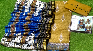 "JUNAID JAMSHED" Printed Lawn | Unstitched Collection 3 Pieces Casual Wear| Summer