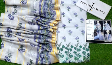 "JUNAID JAMSHED" Printed Lawn | Unstitched Collection 3 Pieces Casual Wear| Summer