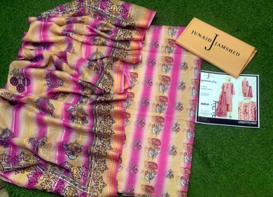 "JUNAID JAMSHED" Printed Lawn | Unstitched Collection 3 Pieces Casual Wear| Summer