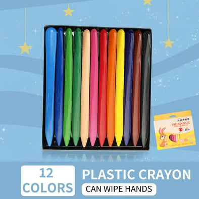 Crayons Pack of 12 Art Supply Childs Plastic Crayons with Box